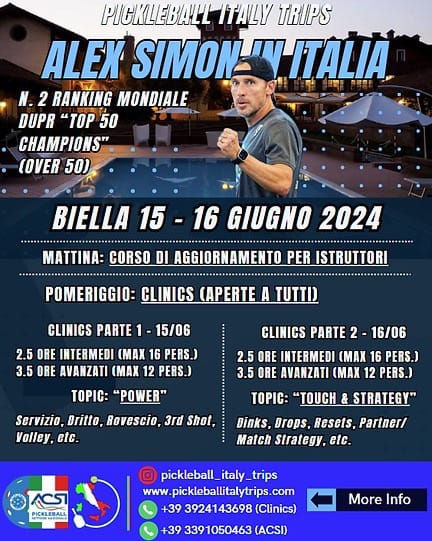 Clinics col campione americano Alex Simon